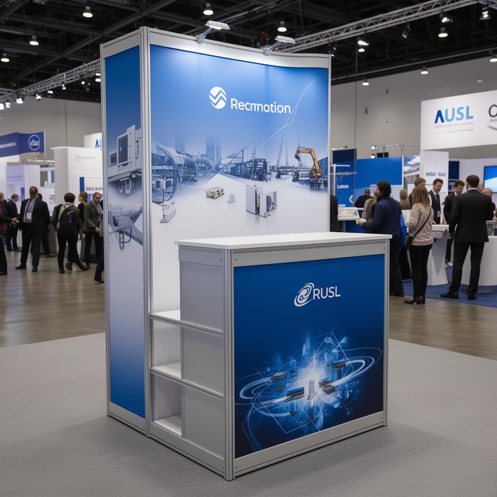 Portable exhibition counter display for UK trade shows